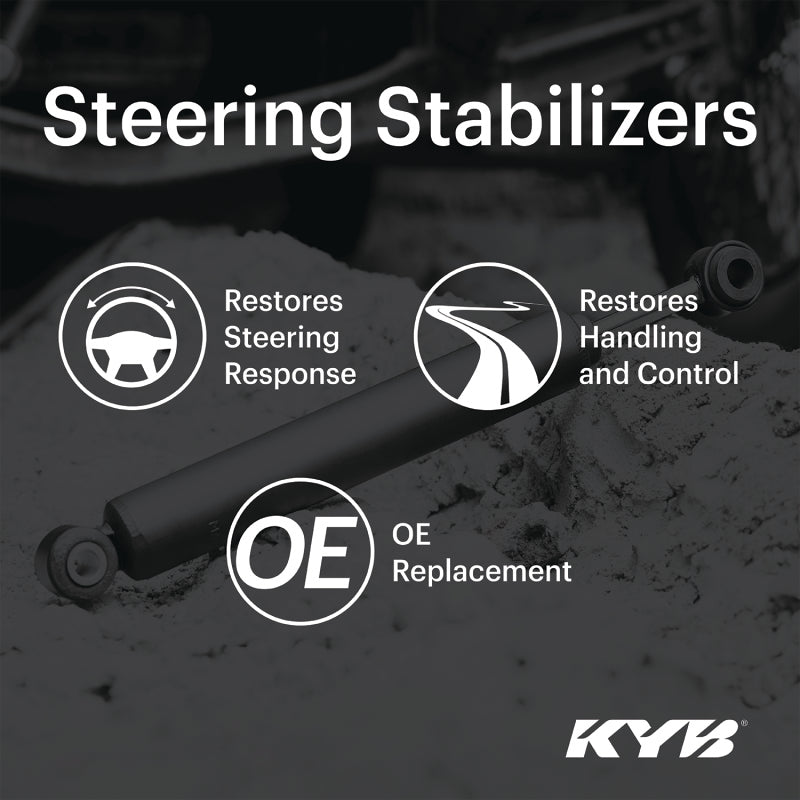 KYB Shocks & Struts Steering Stabilizers Front DODGE Raider (4WD) 1987-88 DODGE Van (2WD) 1964-70 FO