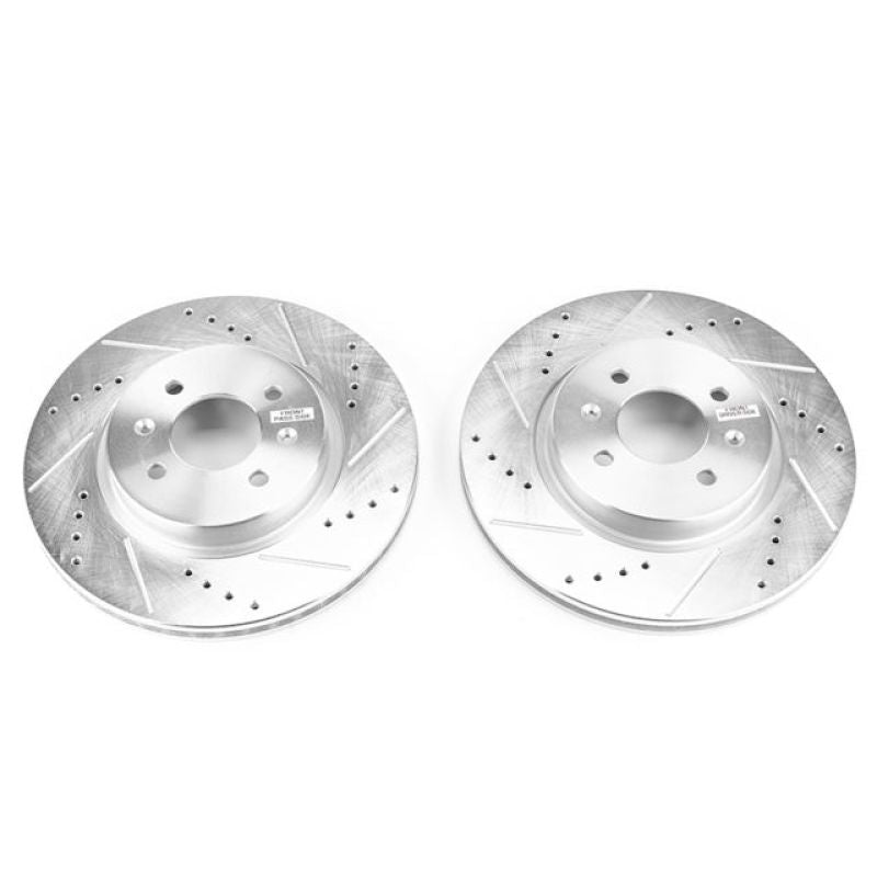 PowerStop Power Stop 2018 Hyundai Accent Front Evolution Drilled & Slotted Rotors - Pair
