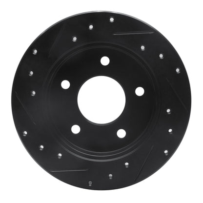 R1 Concepts R1 86-92 Buick Riviera Rear Right Drilled & Slotted Black Brake Rotor