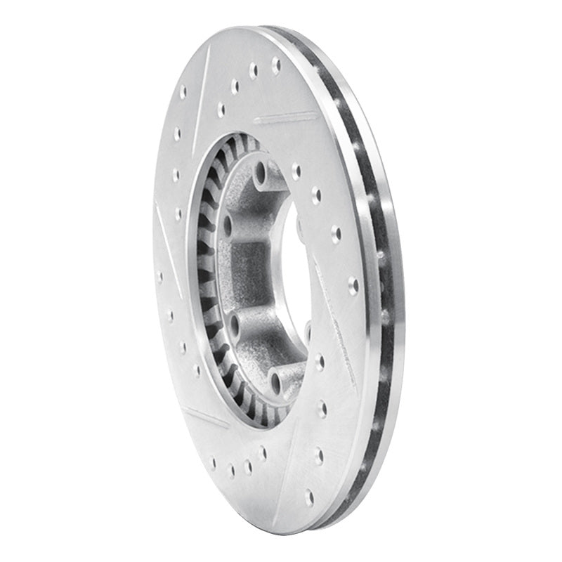 R1 Concepts R1 81-87 Dodge Raider Front Right Drilled & Slotted Silver Brake Rotor