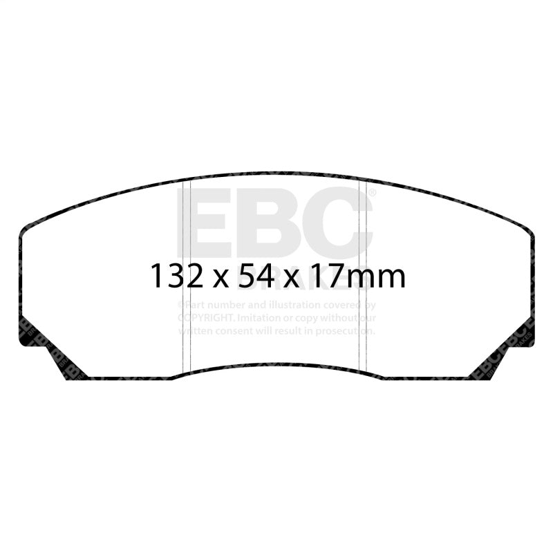 EBC Racing 12-19 BMW 3-Series (F30/F31/F34) Apollo-4 Caliper Bluestuff Racing Brake Pad