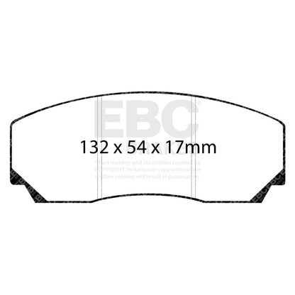 EBC Racing 12-19 BMW 3-Series (F30/F31/F34) Apollo-4 Caliper Bluestuff Racing Brake Pad