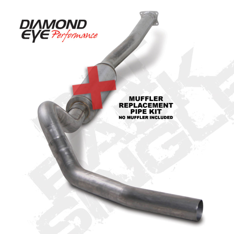 Diamond Eye Performance Diamond Eye KIT 4in Catback Single MFLR RPLCMENT PIPE SS 01-05 CHEVY/GMC 6.6L 2500/3500