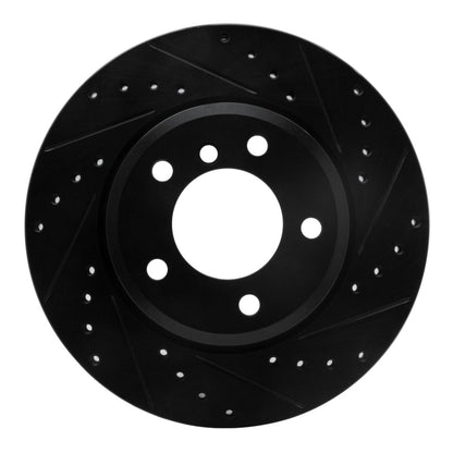 R1 Concepts R1 99-08 BMW 325CI (USA/Canada) Front Right Drilled & Slotted Black Brake Rotor