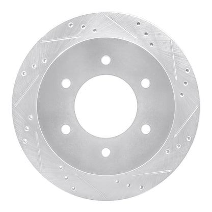 R1 Concepts R1 15-17 Mitsubishi Montero Limited (Mexico) Rear Right Drilled & Slotted Silver Brake Rotor