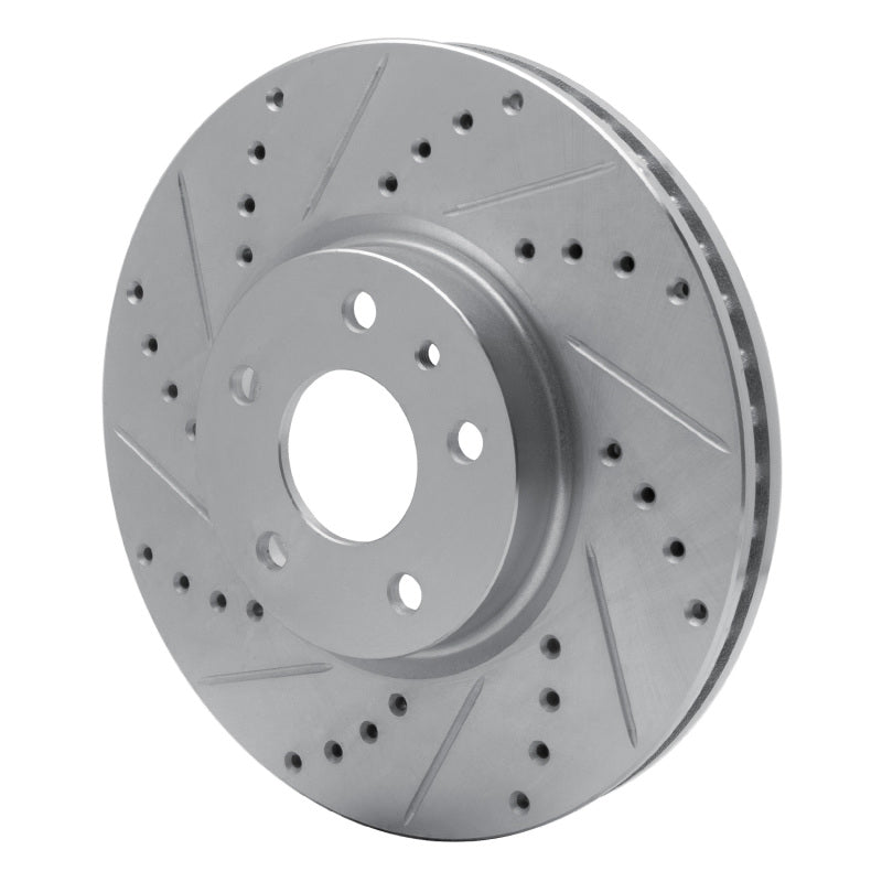 R1 Concepts R1 13-20 Ford Special SERVICE POLICE Sedan Front Left Drilled & Slotted Silver Brake Rotor