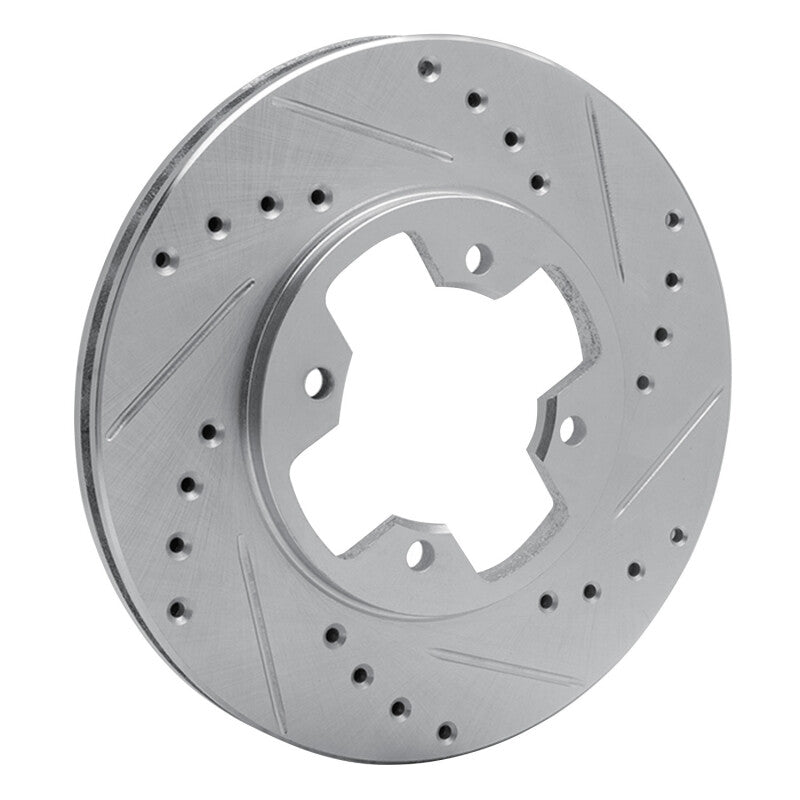 R1 Concepts R1 79-83 Nissan 280ZX Front Right Drilled & Slotted Silver Brake Rotor