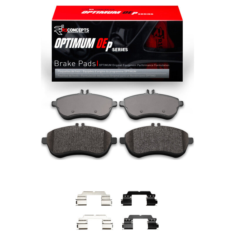 R1 Concepts R1 08-16 Mercedes-Benz C300 Sedan Front Optimum OE Pads & Hardware Kit