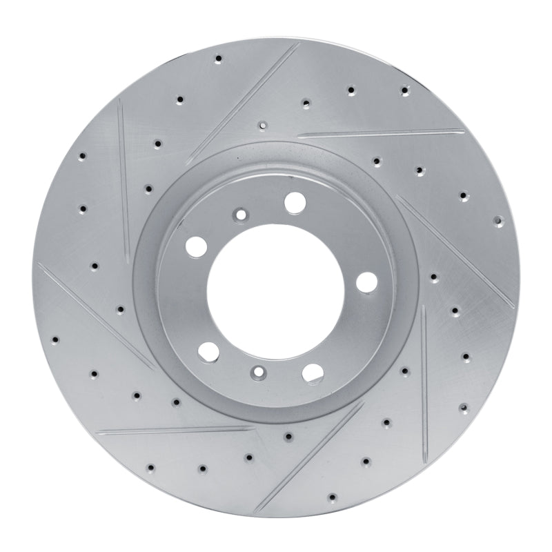 R1 Concepts R1 10-24 Audi RS e-Tron GT Left Front Drilled & Slotted Silver Brake Rotor