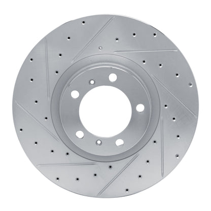 R1 Concepts R1 10-24 Audi RS e-Tron GT Left Front Drilled & Slotted Silver Brake Rotor