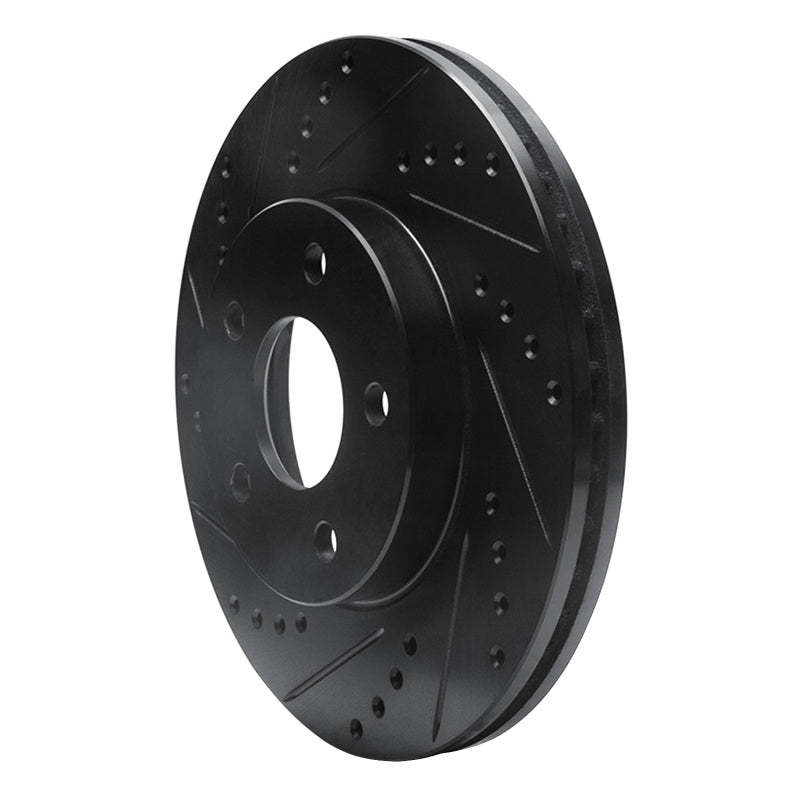 R1 Concepts R1 07-10 Chevrolet Cobalt Front Left Drilled & Slotted Black Brake Rotor