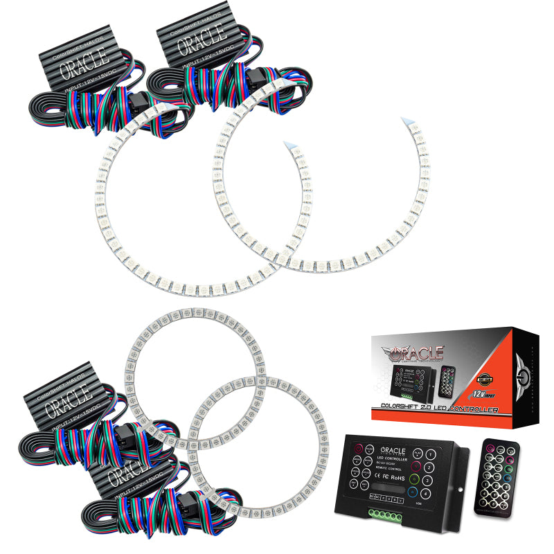 ORACLE Lighting Oracle Mercedes Benz C-Class 08-11 Halo Kit - ColorSHIFT w/ 2.0 Controller
