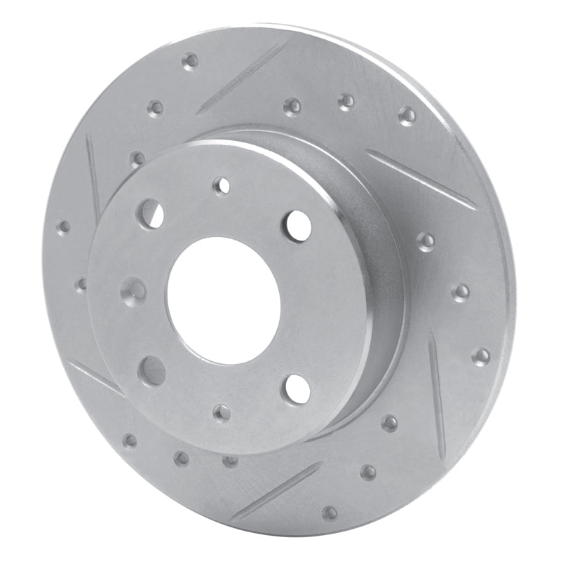 R1 Concepts R1 88-92 Daihatsu CHARADE Front Left Drilled & Slotted Silver Brake Rotor