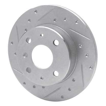 R1 Concepts R1 88-92 Daihatsu CHARADE Front Left Drilled & Slotted Silver Brake Rotor