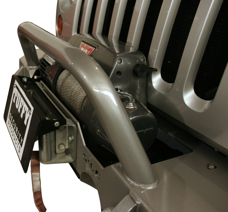 Tuffy Products Tuffy Flip-up License Plate Holder For Winch Roller Fairlead 01Black