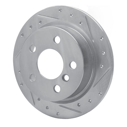 R1 Concepts R1 14-24 Mini Cooper (Excl Clubman) Rear Right Drilled & Slotted Silver Brake Rotor