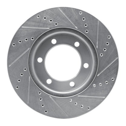 R1 Concepts R1 00-07 Toyota SEQUOIA Front Left Drilled & Slotted Silver Brake Rotor