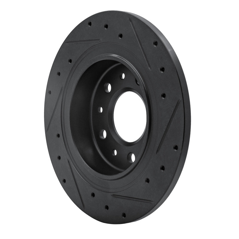 R1 Concepts R1 2016-2025 Buick Envista Rear Left Drilled & Slotted Black Brake Rotor