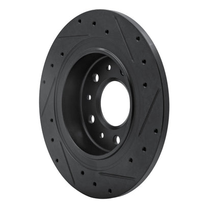 R1 Concepts R1 2016-2025 Buick Envista Rear Left Drilled & Slotted Black Brake Rotor
