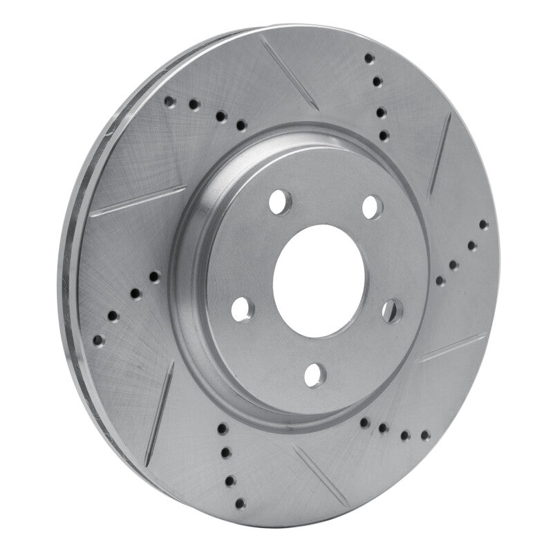 R1 Concepts R1 04-12 Chevrolet HHR Front Right Drilled & Slotted Silver Brake Rotor