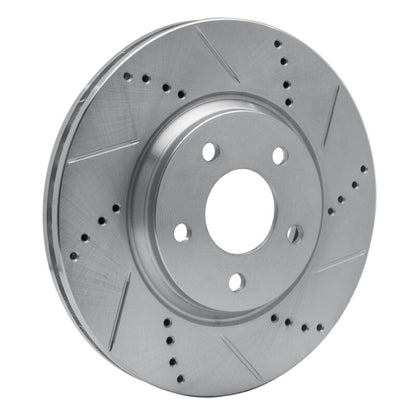 R1 Concepts R1 04-12 Chevrolet HHR Front Right Drilled & Slotted Silver Brake Rotor