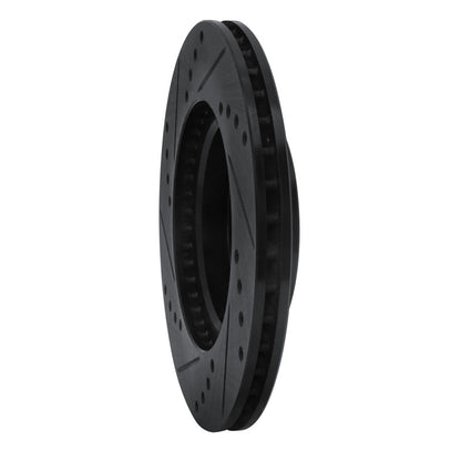 R1 Concepts R1 00-05 Toyota MR2 Spyder Front Right Drilled & Slotted Black Brake Rotor