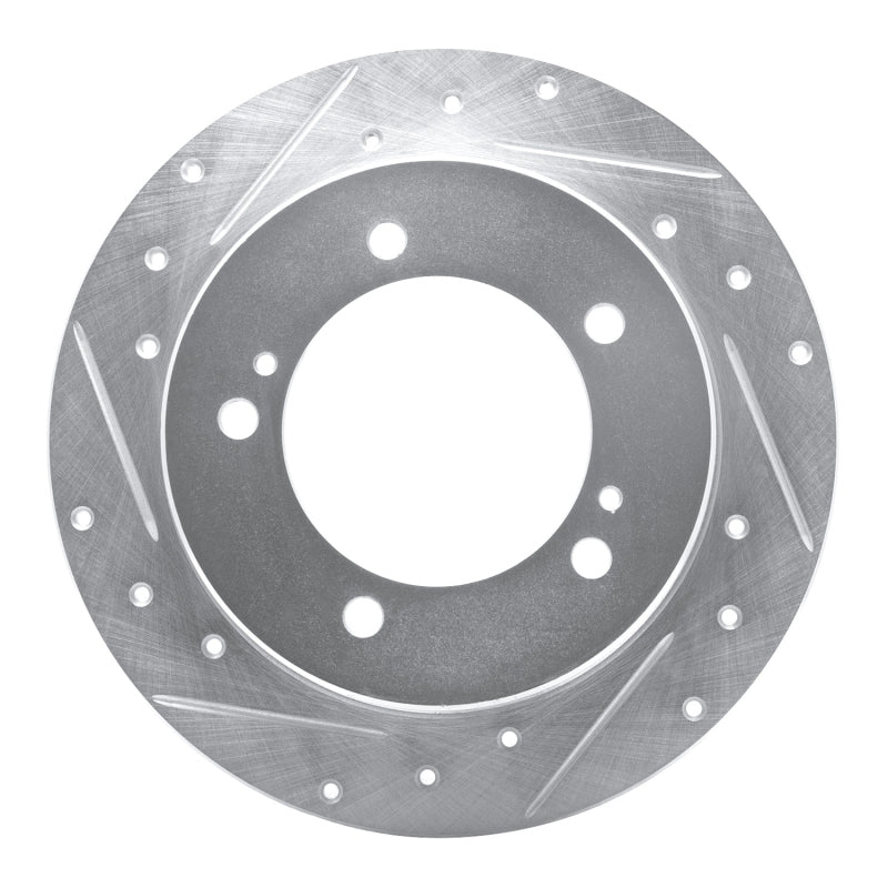 R1 Concepts R1 83-98 Chevrolet Tracker Front Right Drilled & Slotted Silver Brake Rotor