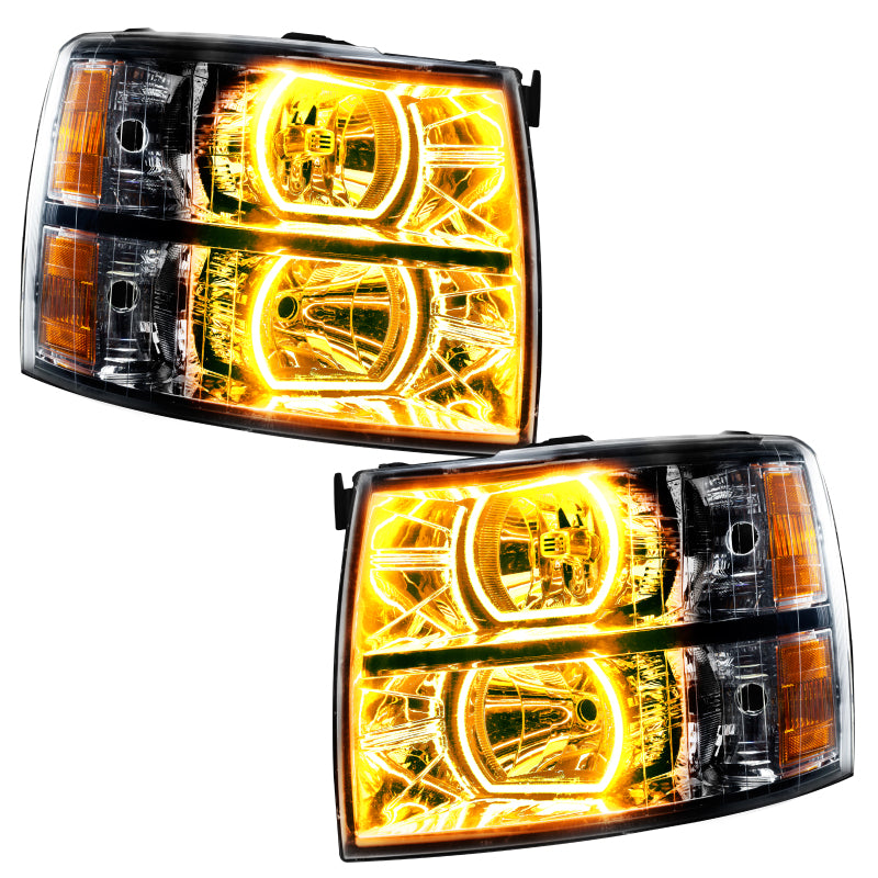 ORACLE Lighting Oracle 07-13 Chevrolet Silverado SMD HL - Black - Square - ColorSHIFT w/ BC1 Controller