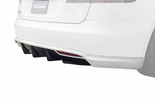 UNPLUGGED PERFORMANCE UP-MS-105-5.1 REAR UNDER SPOILER & DIFFUSER, SOLID WHITE (PBCW) FOR TESLA MODEL S PRE-2016.5