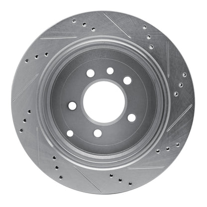 R1 Concepts R1 05-07 Land Rover LR3 Rear Left Drilled & Slotted Silver Brake Rotor