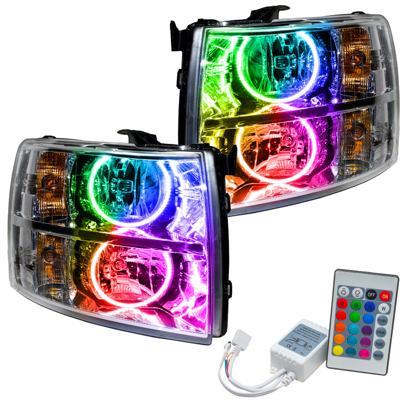 ORACLE Lighting Oracle 07-13 Chevrolet Silverado SMD HL - Round Style - ColorSHIFT w/ Simple Controller
