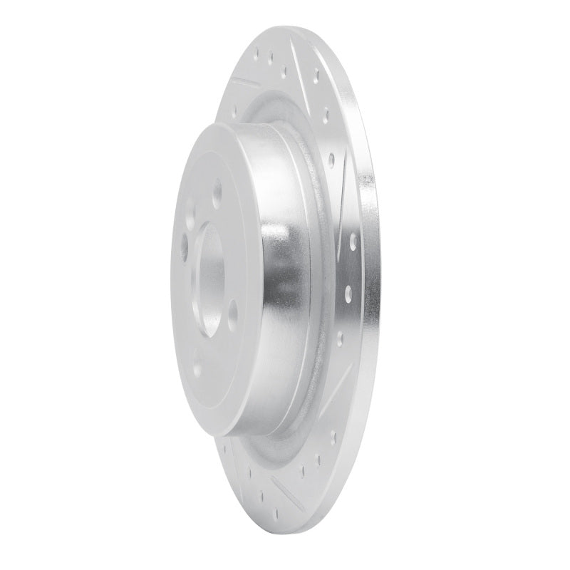 R1 Concepts R1 09-14 Mini Cooper (Excl Clubman) Rear Right Drilled & Slotted Silver Brake Rotor