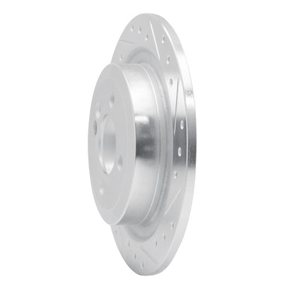 R1 Concepts R1 09-14 Mini Cooper (Excl Clubman) Rear Right Drilled & Slotted Silver Brake Rotor