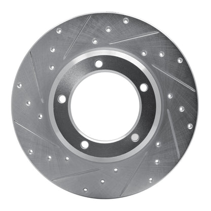 R1 Concepts R1 74-99 Land Rover Discovery Front Left Drilled & Slotted Silver Brake Rotor