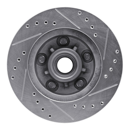 R1 Concepts R1 1978-1990 Buick Skylark Front Left Drilled & Slotted Silver Brake Rotor