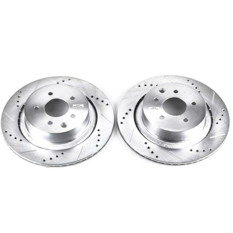 PowerStop Power Stop 07-08 Infiniti G35 Rear Evolution Drilled & Slotted Rotors - Pair