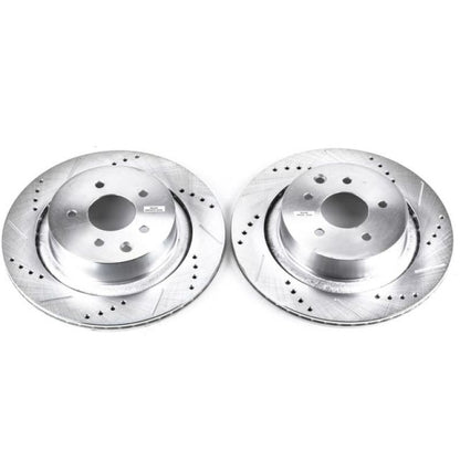 PowerStop Power Stop 07-08 Infiniti G35 Rear Evolution Drilled & Slotted Rotors - Pair
