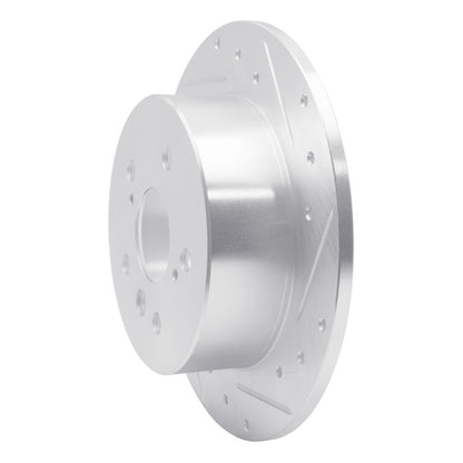 R1 Concepts R1 07-12 Lexus ES350 Rear Right Drilled & Slotted Silver Brake Rotor