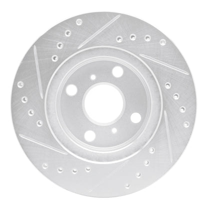 R1 Concepts R1 92-95 Toyota Paseo Front Right Drilled & Slotted Silver Brake Rotor