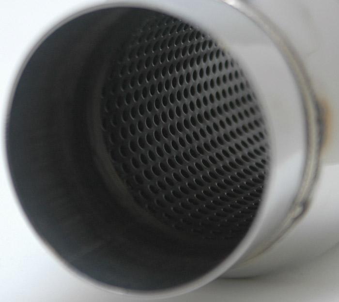 Vibrant SS Resonator (Standard Design) 2.5in inlet/outlet x 18in long w/ 5in OD resonator body