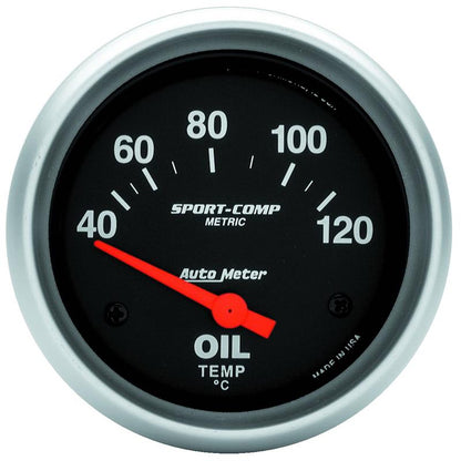 Autometer Sport-Comp 66.7mm 40-120 Deg C Short Sweep Electronic Oil Temperature Gauge