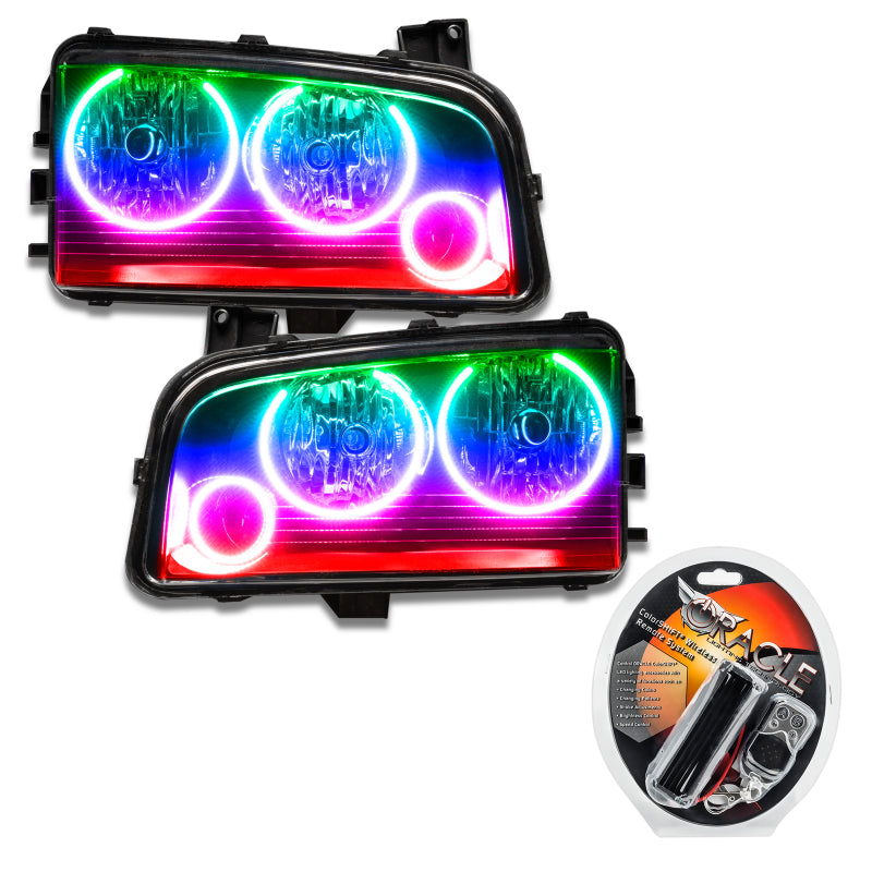 ORACLE Lighting Oracle 05-10 Dodge Charger SMD HL (Non-HID) - Triple Halo - ColorSHIFT