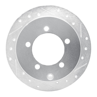 R1 Concepts R1 97-04 Mitsubishi DIAMANTE Rear Right Drilled & Slotted Silver Brake Rotor