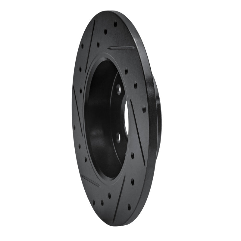 R1 Concepts R1 02-08 Chevrolet ASTRA (Mexico) Rear Right Drilled & Slotted Black Brake Rotor
