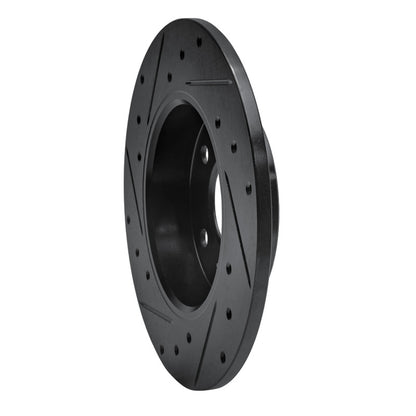 R1 Concepts R1 02-08 Chevrolet ASTRA (Mexico) Rear Right Drilled & Slotted Black Brake Rotor