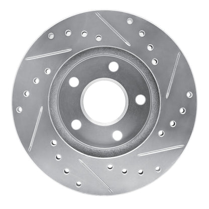 R1 Concepts R1 82-84 Buick SKYHAWK Front Left Drilled & Slotted Silver Brake Rotor