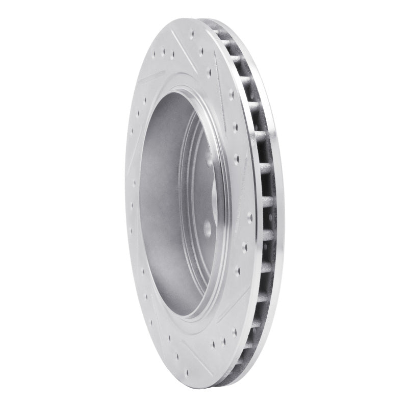 R1 Concepts R1 89-95 Chrysler LeBaron Rear Left Drilled & Slotted Silver Brake Rotor
