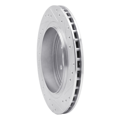 R1 Concepts R1 89-95 Chrysler LeBaron Rear Left Drilled & Slotted Silver Brake Rotor
