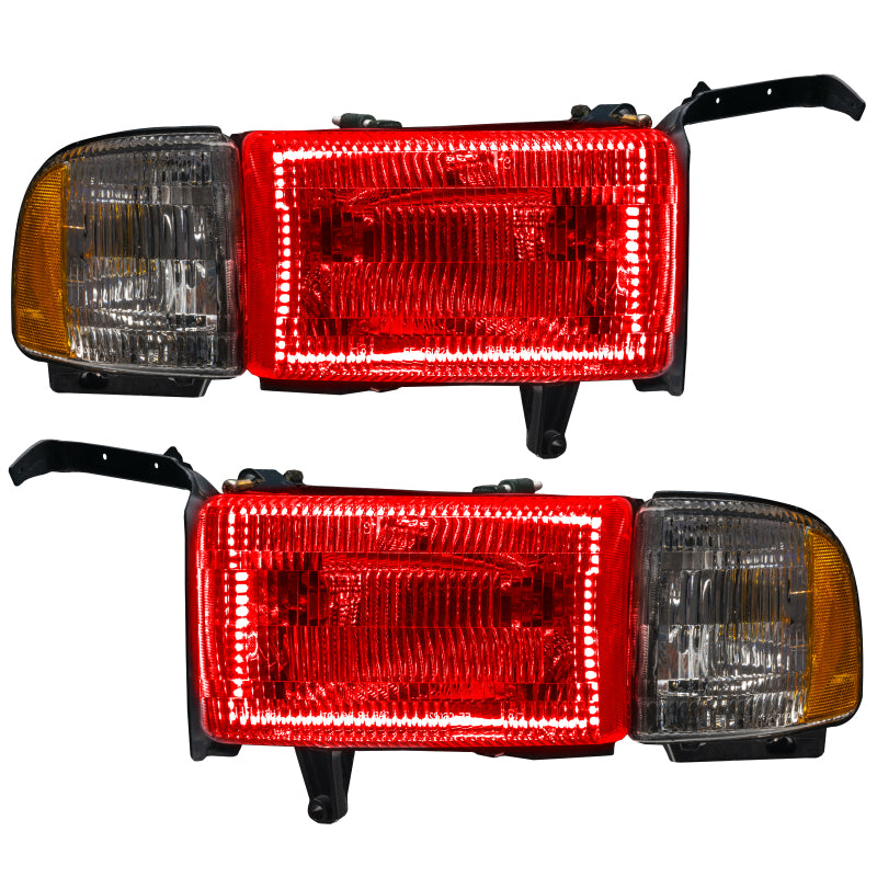 ORACLE Lighting Oracle 94-02 Dodge Ram Pre-Assembled Halo Headlights - ColorSHIFT
