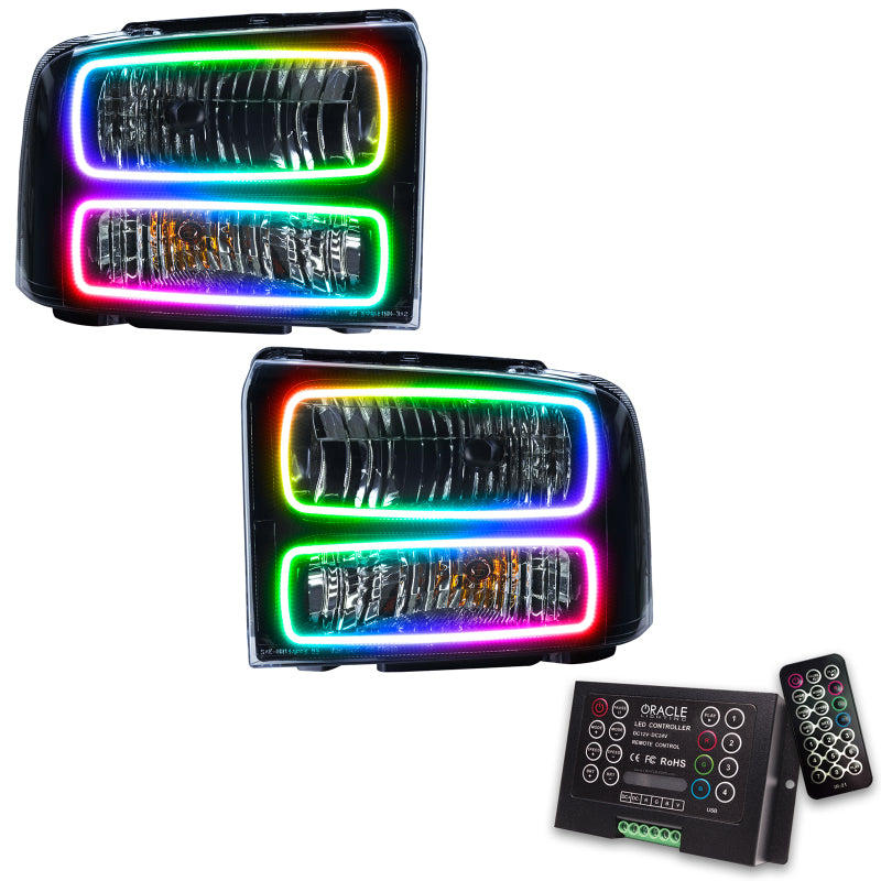ORACLE Lighting Oracle 05 Ford Excursion SMD HL - Black - ColorSHIFT w/ 2.0 Controller